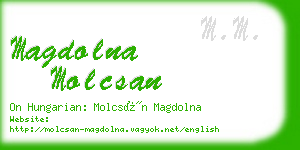 magdolna molcsan business card